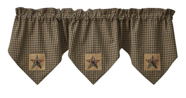 Pieced Star Valance - Triple Point Park Designs - The Fox Decor